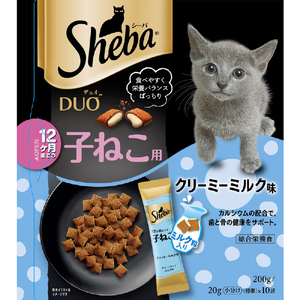 マースジャパン シーバデュオ 12ヶ月までの子ねこ用  クリーミーミルク味 200g(20g×10袋入り) ｼ-ﾊﾞﾃﾞﾕｵｺﾈｺﾖｳﾐﾙｸｱｼﾞ200G-イメージ1