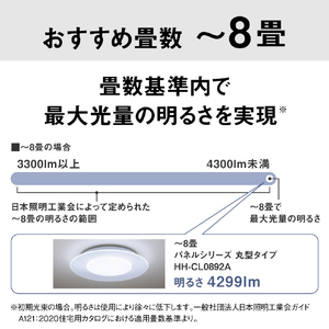 パナソニック ～8畳 LEDシーリングライト パルックLED HH-CL0892A-イメージ6