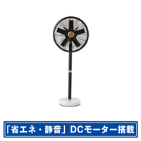 HERMOSA DCモーター搭載リビング扇風機 MARBLE FAN ブラック RFM-001BK