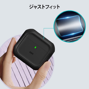 ESR AirPods 4用MagSafe対応ハイブリッドケース ORBIT ブルー ES27432AP4-イメージ10