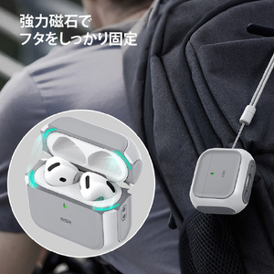 ESR AirPods 4用MagSafe対応ハイブリッドケース ORBIT ブルー ES27432AP4-イメージ8