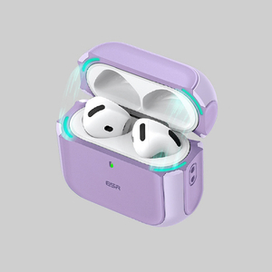 ESR AirPods 4用MagSafe対応ハイブリッドケース ORBIT パープル ES27433AP4-イメージ3