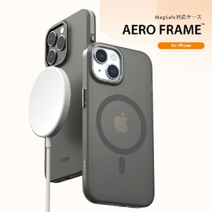 araree iPhone 15 Pro用MagSafe対応ケース AERO FRAME クリアブラック AR25433I15PR-イメージ2