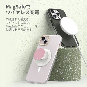 araree iPhone 15 Pro用MagSafe対応ケース AERO FRAME クリアブラック AR25433I15PR-イメージ6