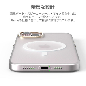 araree iPhone 15 Pro用MagSafe対応ケース AERO FRAME クリアブラック AR25433I15PR-イメージ8