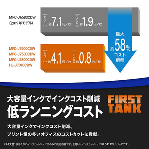 ブラザー A3対応インクジェット複合機 ファーストタンク ホワイト MFC-J5800CDW-イメージ4