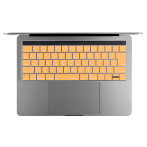 BEFiNE 2016 MacBook Pro13/15用Touch Bar/Touch ID対応 キーボードカバー キースキン オレンジ BF9436-イメージ2