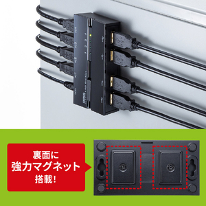 サンワサプライ 磁石付きUSB2．0手動切替器(ハブ付き・4回路) SW-US44HMG-イメージ14