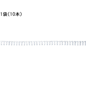 カール事務器 ダブルループリング リング径8mm ホワイト 10本 F022878-TW8W-イメージ1