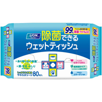 ライオン ペットキレイ 除菌できるウェットティッシュ 80枚 F850679