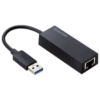 エレコム USB-Aコネクター 1Gbps 有線LANアダプター ブラック EDC-GUA3V2-B