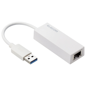 エレコム USB-Aコネクター 1Gbps 有線LANアダプター ホワイト EDC-GUA3V2-W-イメージ1