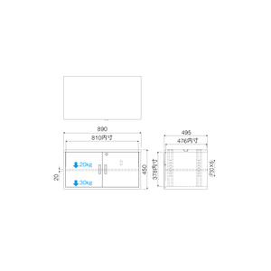 ハヤミ PL-5337B/5355B用収納ボックス HAMILEX・PL-5000シリーズ 黒色 PLP-B530-イメージ2