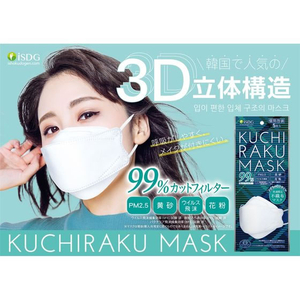 医食同源 KUCHIRAKU MASK ホワイト 5枚入 FCC2489-イメージ4