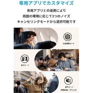 Anker ワイヤレスヘッドフォン Soundcore Life Q30 ネイビー A3028031-イメージ3