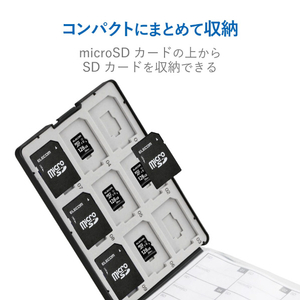 エレコム メモリカードケース/インデックス/SD18microSD18 ブラック CMC-SDCPP36BK-イメージ4