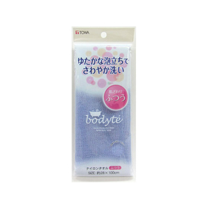 東和産業 BO ナイロンタオル ふつう 28×100cm ブルー FCA5506-イメージ1
