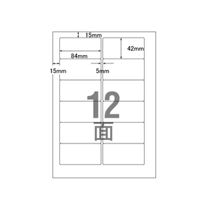 エーワン PC&ワープロラベルパナワードタイプ A4 12面 100枚 F806142-28312-イメージ1