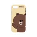 LINE FRIENDS iPhone SE(第3世代)/SE(第2世代)/8/7用ケース DUAL GUARD ベーシック ブラウン KCL-LBA013