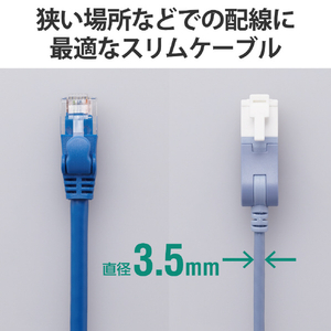 エレコム スイングコネクターLANケーブル(Cat6A準拠) 10．0m ブルー LD-GPATSV/BU100-イメージ6