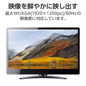 エレコム DisplayPort(TM) - VGA変換アダプター 1ポート(15cm) ブラック AD-DPVGABK2-イメージ4