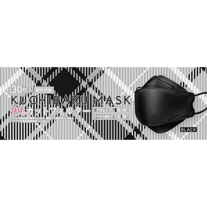 医食同源 KUCHIRAKU MASK ブラック 30枚入 FCC2496-イメージ5