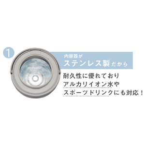 ピーコック ステンレスキーパー(抗菌) 6．1L グレー INS-60K-イメージ5