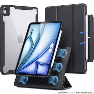 ESR iPad Air 11インチ M2(2024 第6世代)・iPad Air 第5/4世代用Rebound Hybrid 360ケース Black ESR579-イメージ1