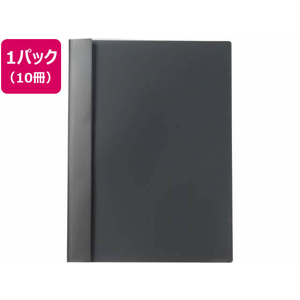 プラス P.P.レポートファイル A4タテ 2穴 120枚収容 ダークグレー10冊 1パック(10冊) F298120-82-001/FL-101RT-イメージ1