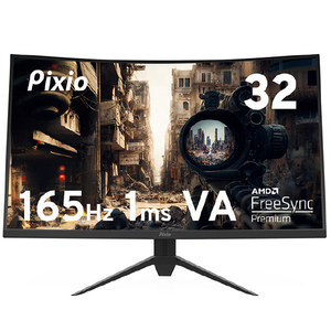 Hamee 31．5型ゲーミング液晶ディスプレイ Pixio ブラック PXC327A-PW-イメージ1