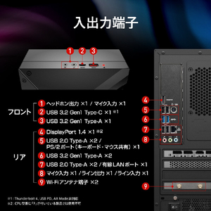 MSI ゲーミング用デスクトップパソコン MAG Infinite S3 INFINITES314NUC52069JP-イメージ10