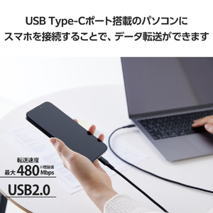 エレコム USB2．0ケーブル(USB Type-C - USB Type-C/100W対応/高耐久)1．5m ブラック MPA-CC5PS15BK-イメージ5