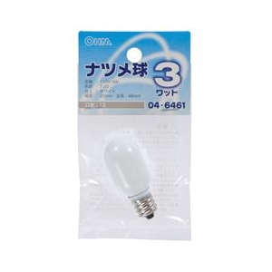 オーム電機 ナツメ球3WE12 LB-T0203-W (046461)-イメージ1