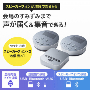 サンワサプライ Bluetooth会議スピーカーフォン MM-BTMSP3-イメージ8