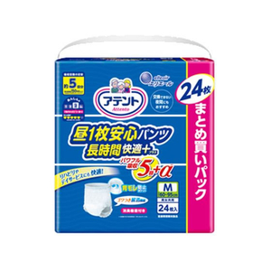 大王製紙 アテント昼1枚安心パンツ長時間快適プラス 男女共用 Mサイズ24枚 FCR7274-イメージ1