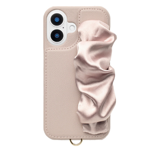 ユニケース iPhone 16用Classy Scrunchie Case ピンク UNI-CSIP24M-2CSPK-イメージ1