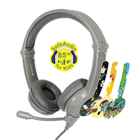 Onanoff 子供用ヘッドフォン BuddyPhones Galaxy グレー BP-GALAXY-GREY