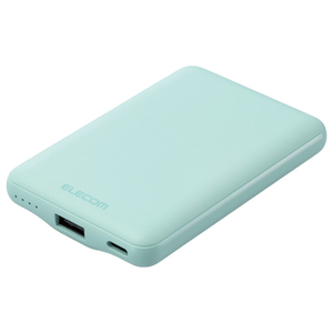 エレコム 薄型コンパクトモバイルバッテリー(5000mAh/3A/C×1+A×1) グリーン DE-C45-5000GN-イメージ1