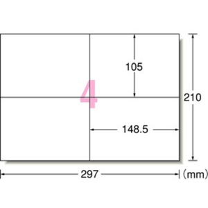 エーワン 出品者向け配送ラベル A4 4面 100枚 80324 FC607MS-80324-イメージ2