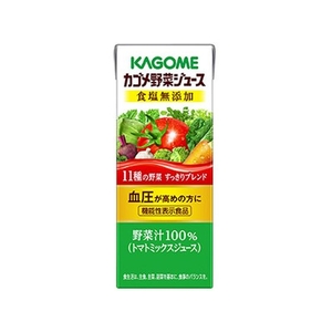 カゴメ 野菜ジュース 食塩無添加 200mL FCM5663-イメージ1