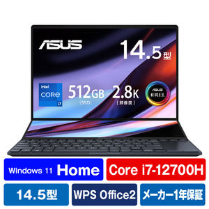 ASUS ノートパソコン Zenbook Pro 14 Duo テックブラック UX8402ZA-M3033W-イメージ1