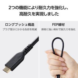 エレコム USB Type-C(TM) - HDMI(R)変換ケーブル(高耐久タイプ)(2．0m) ブラック MPA-CHDMIS20BK2-イメージ4