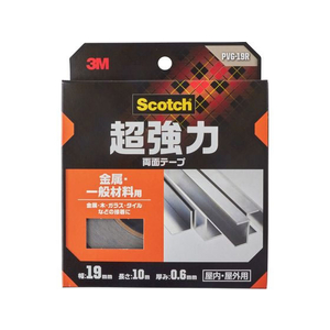 3M スコッチ 超強力両面テープ 金属用・一般材料用 19mmx10m FC286PP-PVG-19R-イメージ1