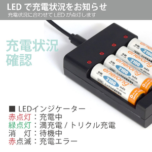 JTT 急速ニッケル水素充電器USB MYCHA-USB-イメージ9