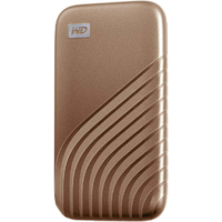 WESTERN DIGITAL 外付けSSD USB-C+USB-A接続(1TB/ポータブル型) My Passport SSD 2020 Hi-Speed ゴールド WDBAGF0010BGD-JESN