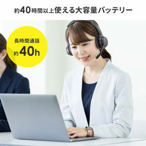 サンワサプライ Bluetoothヘッドセット(両耳タイプ・単一指向性) MM-BTSH62BK-イメージ14