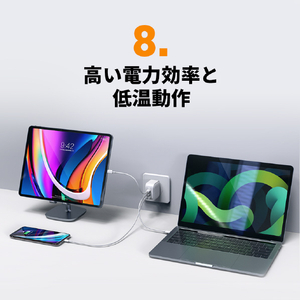 Hyper HyperJuice GaN 66W USB-C ACアダプタ ホワイト HP-HJ265WH-イメージ14