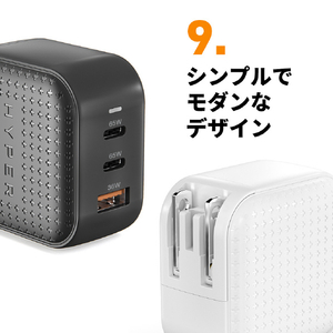 Hyper HyperJuice GaN 66W USB-C ACアダプタ ホワイト HP-HJ265WH-イメージ15