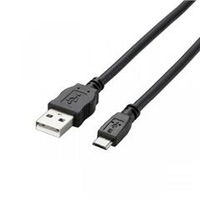 エレコム 2A対応MicroUSB(A-MicroB)ケーブル 0．8m ブラック TB-AMB2A08BK