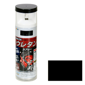 アサヒペン 2液ウレタンスプレー 300ml 黒 AP9010265-イメージ1